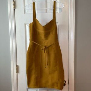 Micas Knit Dress XL/10-12 Tie Front Back Zipper‎ Slip Dress Ginger Fitted Summer